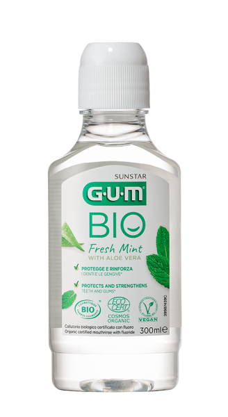GUM BIO Fresh Mint szájöblítő Aloe verával, 300 ml