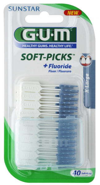 GUM Soft-Picks fogköztisztító kefe fluoriddal- XXL méret, 40 db