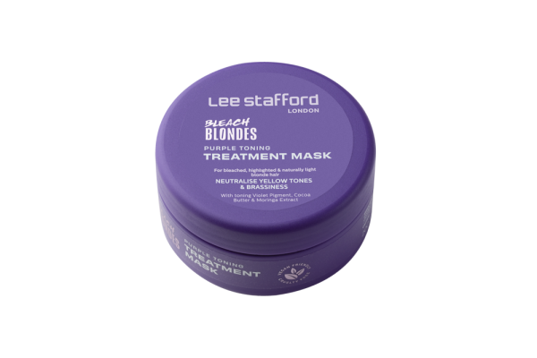 Lee Stafford Bleach Blondes Purple Toning Treatment tápláló hajmaszk lila pigmenttel, 200 ml