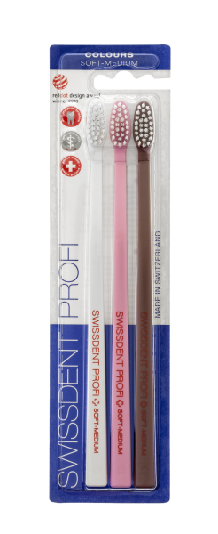 SWISSDENT COLOURS fogkefe Soft-Medium (2+1 ingyen) - LUCERNE