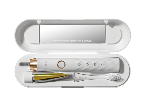 SMILLE Sonic Brush – Prémium szónikus fogkefe SANGI kónikus sörtékkel,fehér