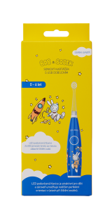 Bob és Bobek Baby szónikus fogkefe űrhajóssal és USB töltéssel, 0-6 éves korig, dobozban