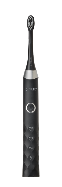 SMILLE Sonic Brush – Prémium szónikus fogkefe SANGI kónikus sörtékkel, fekete