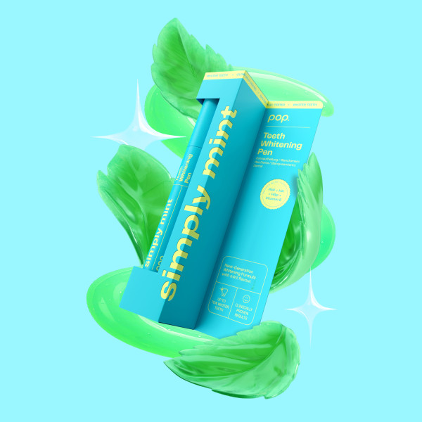 Pop Teeth Whitening Pen Simply Mint, mentolos fehérítő toll, 4 ml