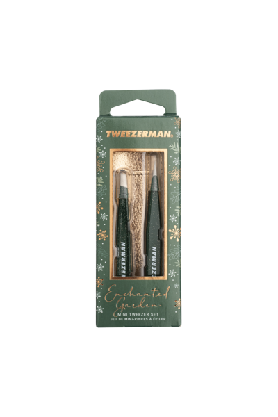 Tweezerman Enchanted Garden Lash Mini Tweezer Set, limitált mini csipeszkészlet, rose gold tokban