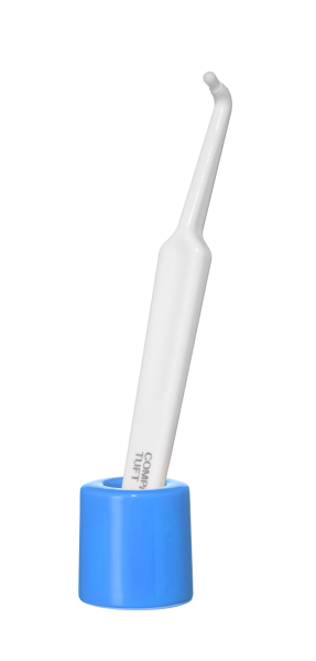 Kézzel készített kerámia fürdőszobai állvány, I love Profimed felirattal, kék színben