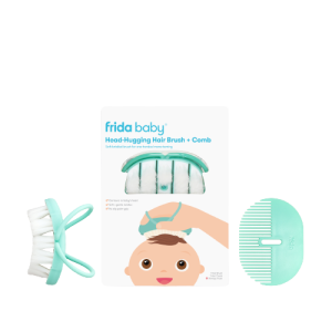 Frida Baby Head-Hugging Hair Brush & Comb, hajkefe és fésű készlet