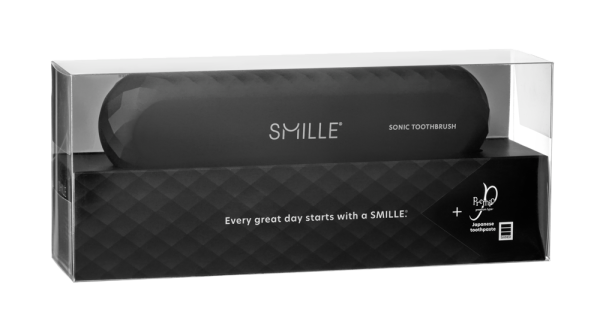 SMILLE Sonic Brush – Prémium szónikus fogkefe SANGI kónikus sörtékkel, fekete