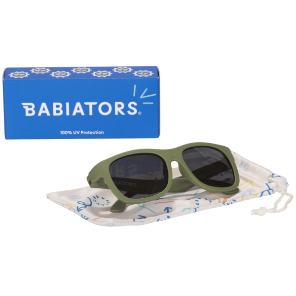 BABIATORS Eco Collection Navigator Wild Moss, napszemüveg zöld, 3-5 éves korig