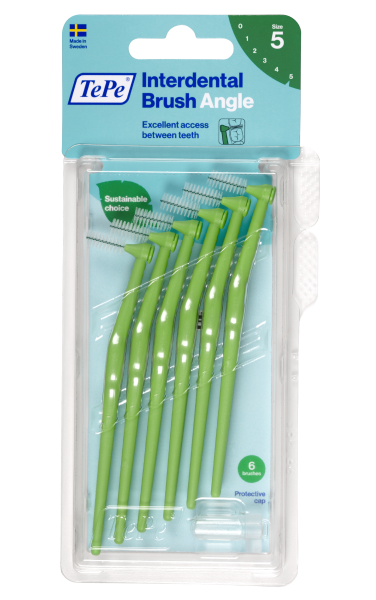 TePe Angle fogköztisztító kefék 0,8 mm, zöld, 6 db