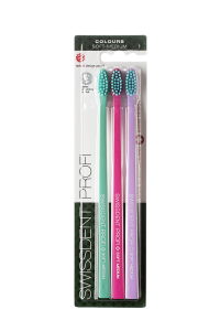 SWISSDENT COLOURS fogkefe Soft-Medium (2+1 ingyen) - ART BASEL