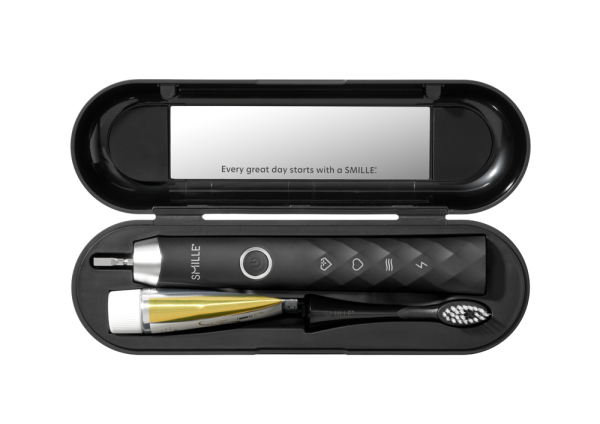 SMILLE Sonic Brush – Prémium szónikus fogkefe SANGI kónikus sörtékkel, fekete