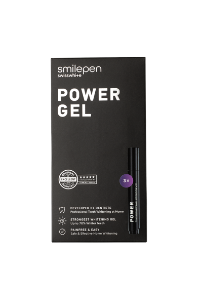 Smilepen Power Whitening Gel, fogfehérítő géltoll készlet (3 x 6 ml)