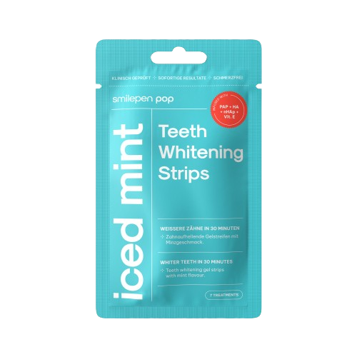 Pop Iced Mint Teeth Whitening Strips, fogfehérítő csíkok (7x2 db)