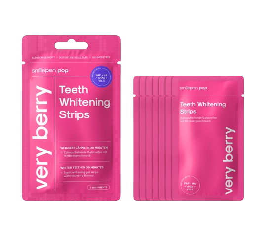 Pop Very Berry Teeth Whitening Strips, fogfehérítő csíkok (7x2 db)