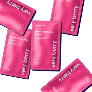 Pop Very Berry Teeth Whitening Strips, fogfehérítő csíkok (7x2 db)