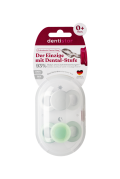 Dentistar fogszabályozó cumik 0-6 hónapos korig, szürkészöld