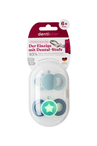 Dentistar nappali és éjszakai cumi, 6-14 hónapos korig, kék