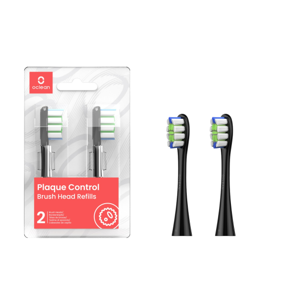 Oclean cserefejek Plaque Control Medium, P1C5 B02 - 2 db-os kiszerelés, fekete