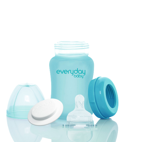 Everyday Baby cumisüveg hőérzékelővel 150 ml, Türkizkék