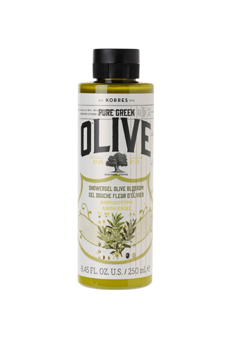 KORRES Pure Greek Olive – olívavirág illatú tusfürdő, görög extra szűz olívaolajjal, 250 ml