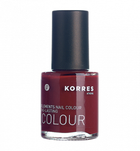 KORRES Nail Colour DEEP RED 57 - gondoskodó körömlakk színárnyalat 57, 11 ml