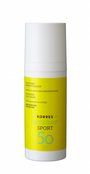 KORRES CITRUS Active Sports Face Cream – SPF50 napozó arckrém, 50 ml