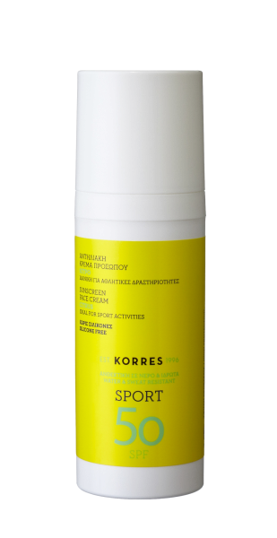 KORRES CITRUS Active Sports Face Cream – SPF50 napozó arckrém, 50 ml