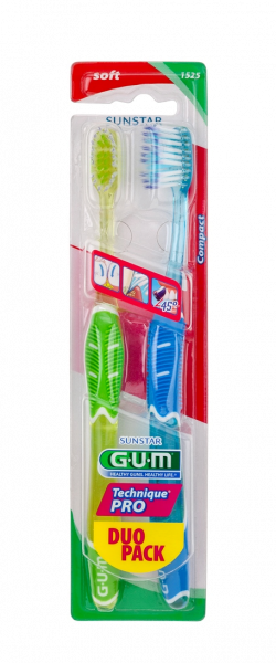 GUM Technique PRO Compact soft fogkefe, duopack (2 db)