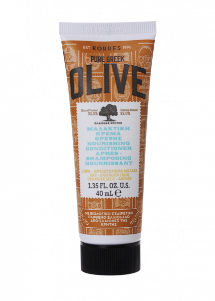 KORRES Conditioner Olive Nourishing olívaolajos hajbalzsam száraz/károsodott hajra, 40 ml
