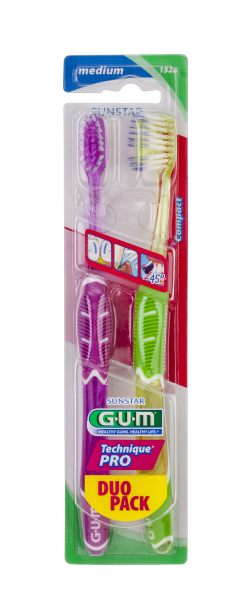 GUM Technique PRO Compact medium fogkefe, duopack (2 db)