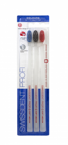 SWISSDENT COLOURS fogkefe Soft-Medium (2+1 ingyen) - SILVRETTA GLACIER