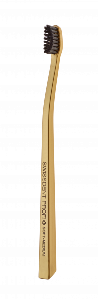 SWISSDENT COLOURS fogkefe Soft-Medium, arany és fekete