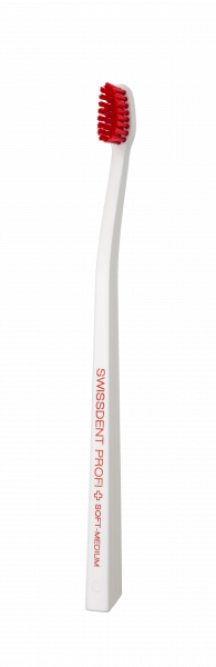 SWISSDENT COLOURS Soft-Medium, fehér-piros