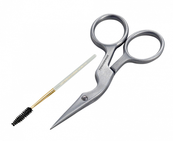 Tweezerman szemöldökvágó olló és szemöldök kefe