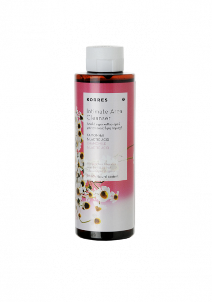 KORRES Chamomile&Lactic Acid Intimate Area Cleanser - kamilla és tejsav tartalmú intim mosakodó, 250 ml