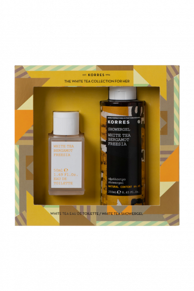 KORRES WHITE TEA Gift Set - EDT ajándékkészlet és tusfürdő gél Fehér tea illatával