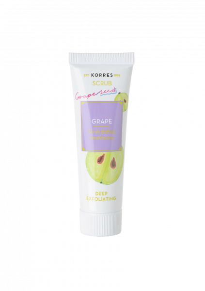 KORRES Beauty shots - SCRUB GRAPE - Mélytisztító peeling, BORSZŐLŐ, 18 ml