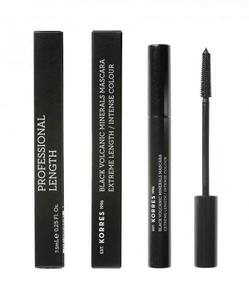 KORRES MASCARA Exterme length 01 - EXTRA HOSSZÚSÁG, vulkanikus ásványok, black 01, 7,5 ml