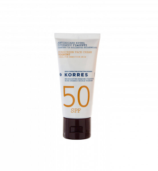 KORRES Sun Care - SPF50 joghurt tartalmú napozókrém, 50 ml