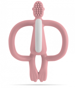 Matchstick Monkey fogzást segítő rágóka, világos rózsaszín