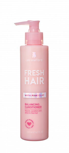 Lee Stafford Fresh Hair hajmegújító balzsam rózsaszín agyaggal, 200 ml