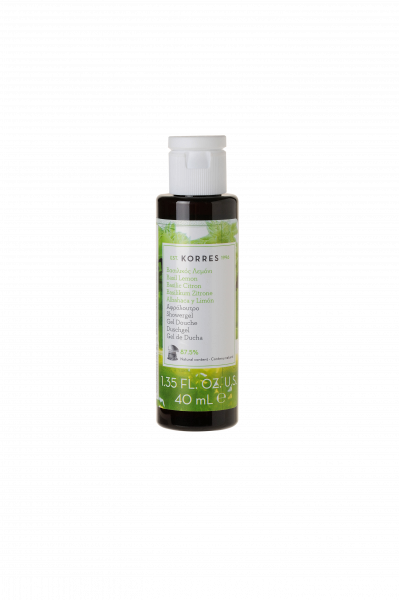 KORRES Little Showergel Basil Lemon - Bazsalikom és citrom illatú tusfürdő, 40 ml