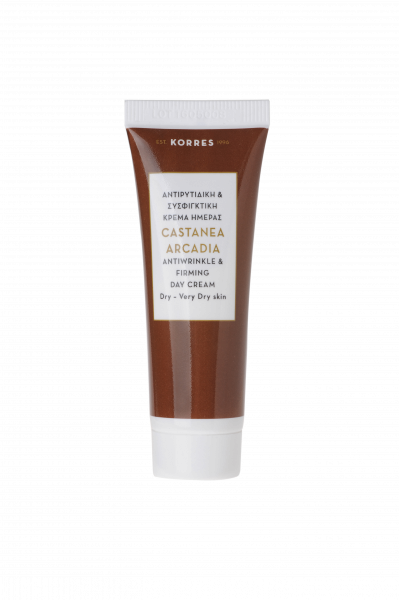 KORRES Castane Arcadia nappali krém, száraz bőrre / extra száraz bőrre (utazó kiszerelés), 16 ml