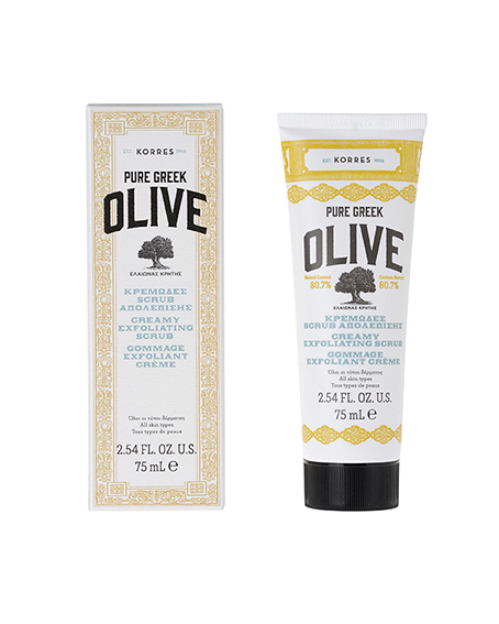 KORRES Olive Creamy Exfoliating Scrub – krémes bőrradír, olívával, 75 ml