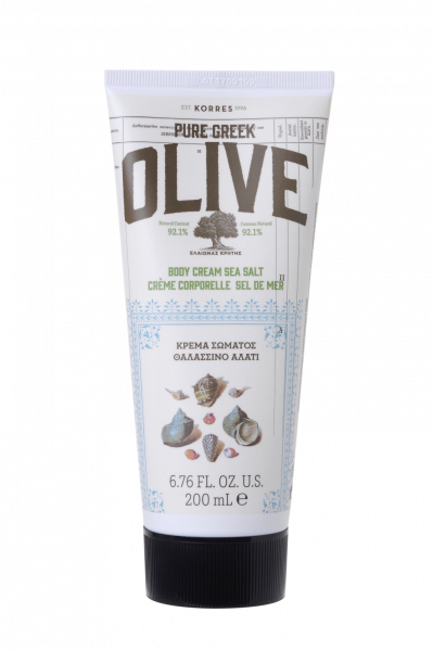 KORRES Pure Greek Olive tengeri só illató testápoló krém, 200 ml