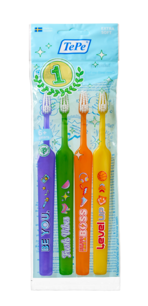 TePe Kids x-soft, akciós kiszerelés, 3+1 ingyen