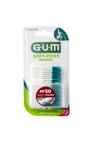GUM Soft-Picks fogköztisztító kefe fluoriddal - nagy méret, 50 db