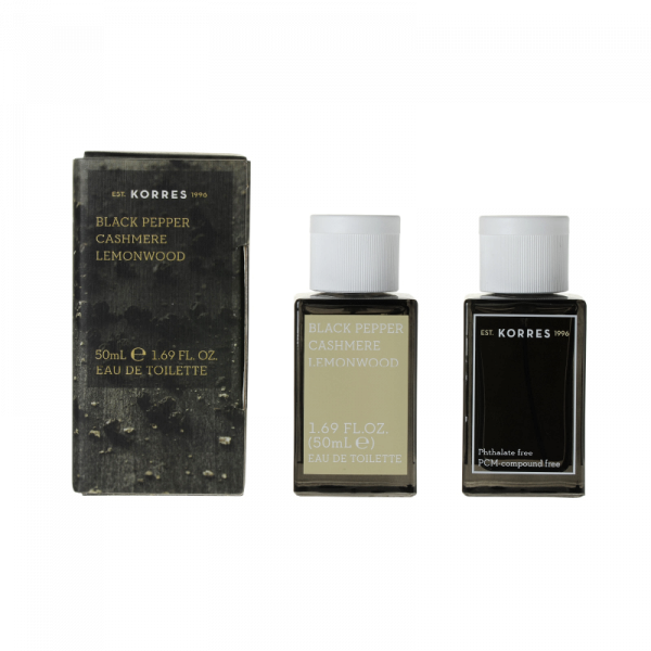 KORRES EDT – Eau de Toilette férfiaknak BLACK PEPPER / CASHMERE / LEMONWOOD, 50 ml