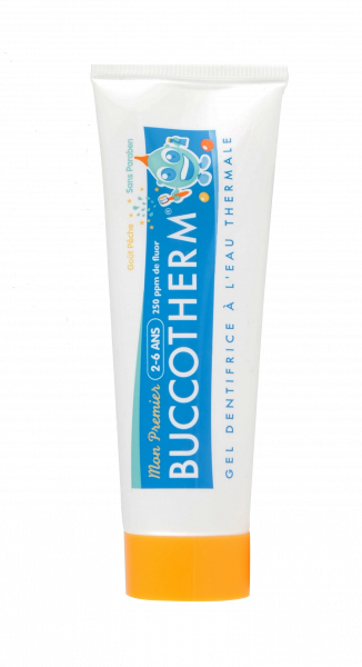 Buccotherm foggél gyermekeknek, 2-6 éves korig, őszibarack ízű, 50 ml